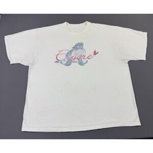 Rare Vintage 90s Disney Winnie The Pooh Eeyore Cartoon Movie Promo White 2XL Fit